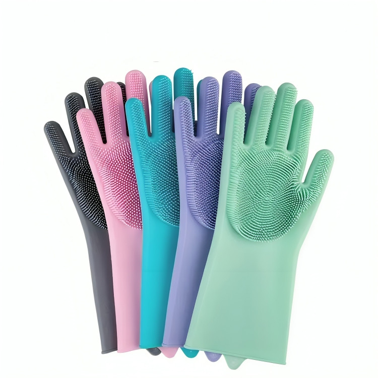 Luvas Luva De Silicone Para Esfregar Louças Max Clean Luva de Limpeza Silicone Luva Esponja de Lavar Louça