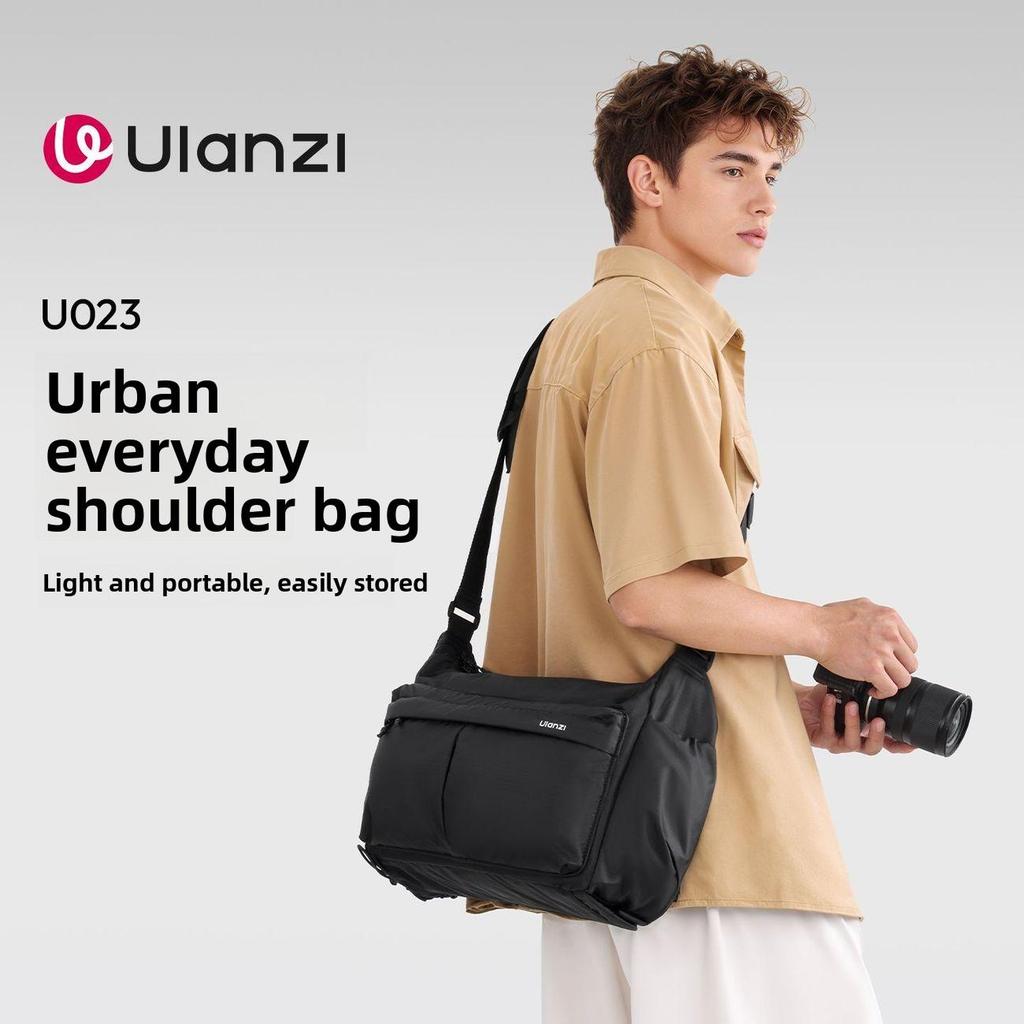 Ulanzi U023 Câmera mensageiro à prova d'água para exterior Bolsa Uma câmera Dois espelhos Grande capacidade Ombro leve B