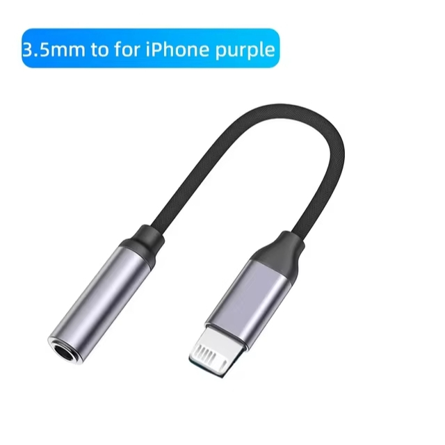 Adaptador de áudio l para 3.5mm jack fones de ouvido cabo aux para iphone 14 13 12 11 pro max usb tipo c