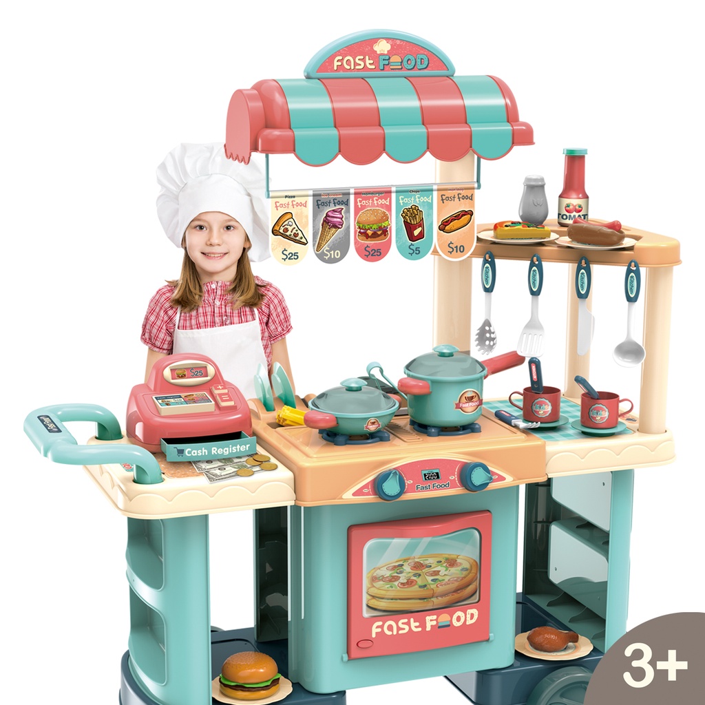 Cozinha Bancada Food Truck de Brinquedo Fast-Food - Replay Kids