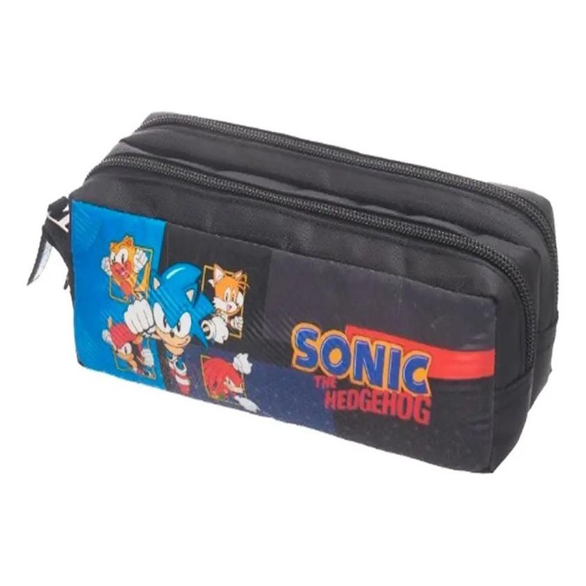 Estojo Duplo Escolar Infantil Sonic Go Fast Pacifc