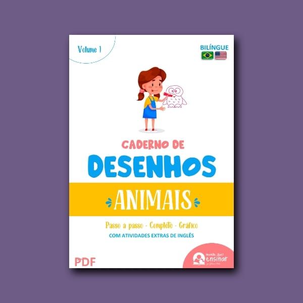 CADERNO DE DESENHOS ANIMAIS - BILÍNGUE - VOL.1