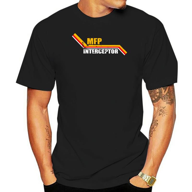 Mad Max Mfp Interceptor Movie Inspired-V8 Car Pursuit Azul Marinho Novo Homem Sólido Fitness Camisas Curtas De Alta Qual