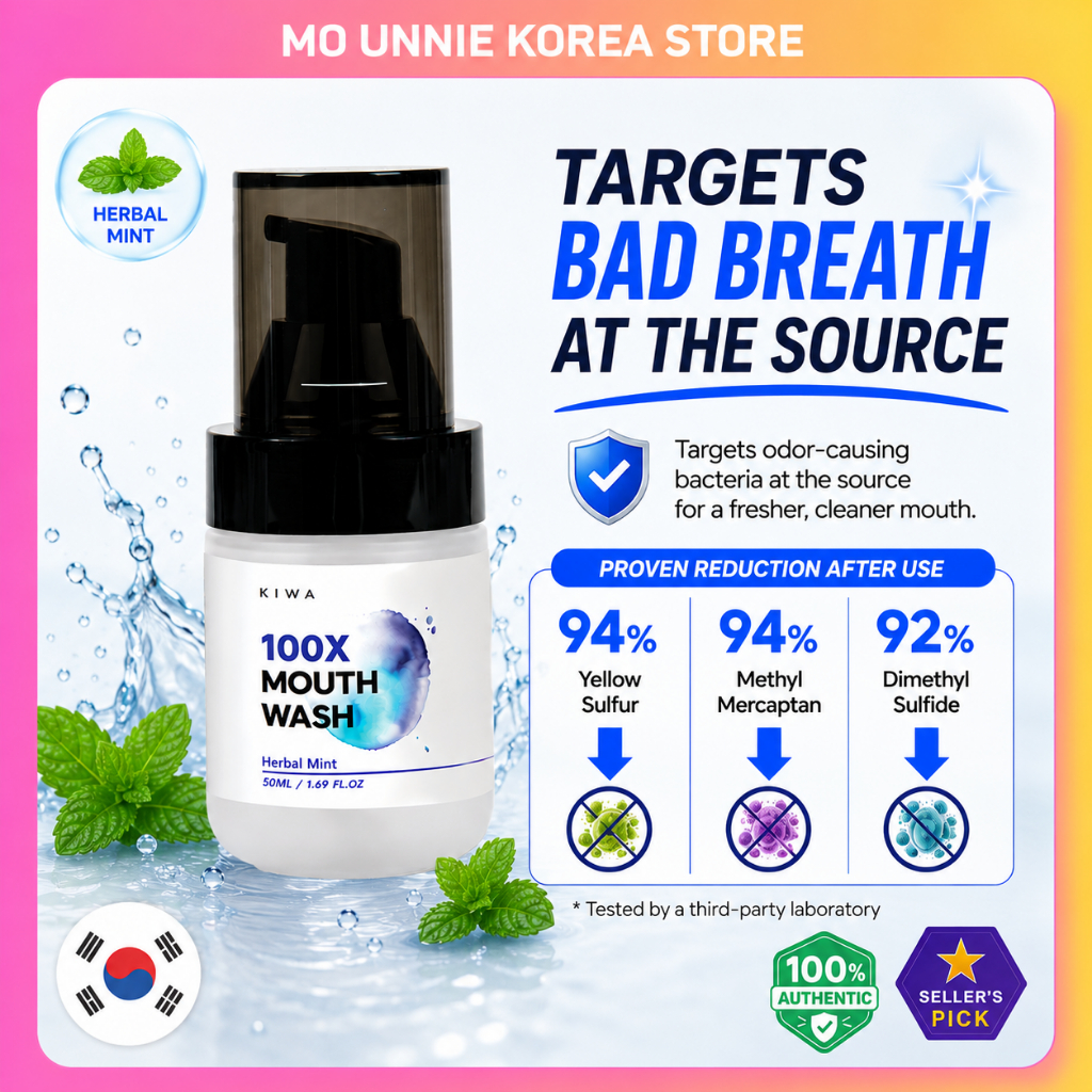 [Melhor] [kiwa] Enxaguante Bucal 100X , Hortelã À Base De Ervas , 50ml , 1 Unidade/Sabonete Coreano/Sabor Erval Menta/10