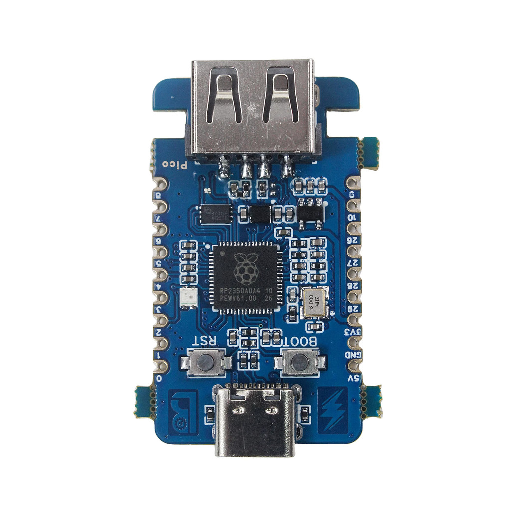 RP2350-USB-A Mini Placa De Desenvolvimento Baseada Em Raspberry Pi RP2350A 150MHz Arquitetura Dupla Integrada Host Port
