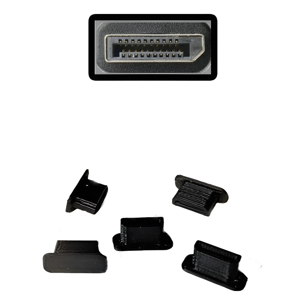 10x Protetor Display Port Anti-poeira Plastico