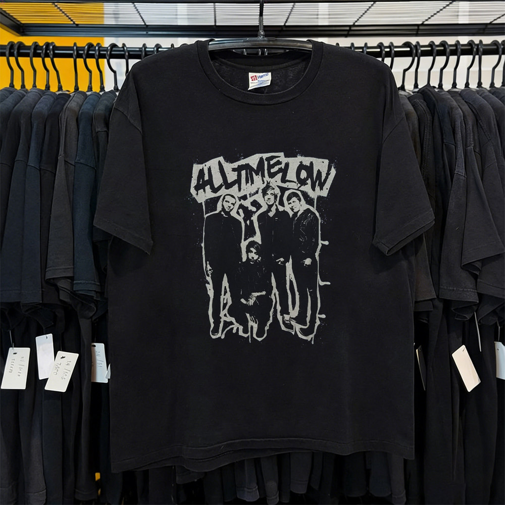 Music.Soul Camiseta Unissex All Time Low Banda Punk Estampa Vintage Confortavel Estilosa Retrô