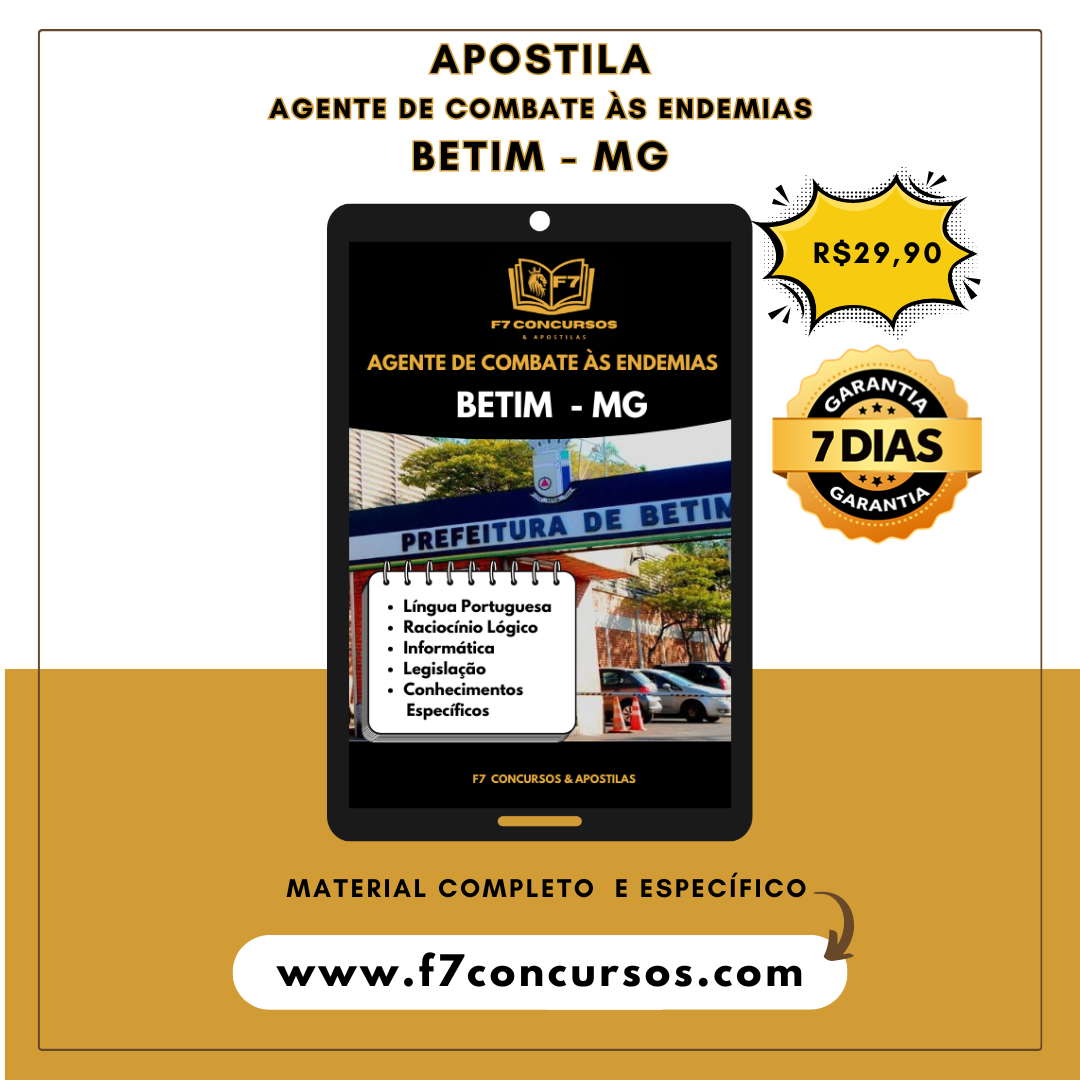 Apostila Agente de Combate às Endemias de Betim - MG