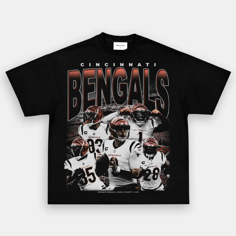 Camiseta T-Shirt Vintage Algodão Futebol Americano Cincinnati Bengals Time Football Streetwear Y2K