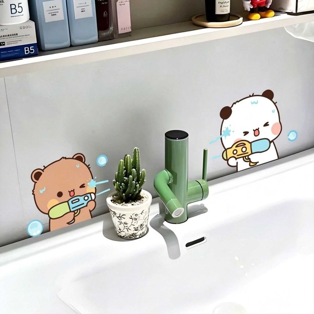 Bonito Bubu Dudu Casa Decro Adesivos Sala De Estar Cozinha Portas Deslizantes Janelas Decorativas Anti-Colisão Yierbubu