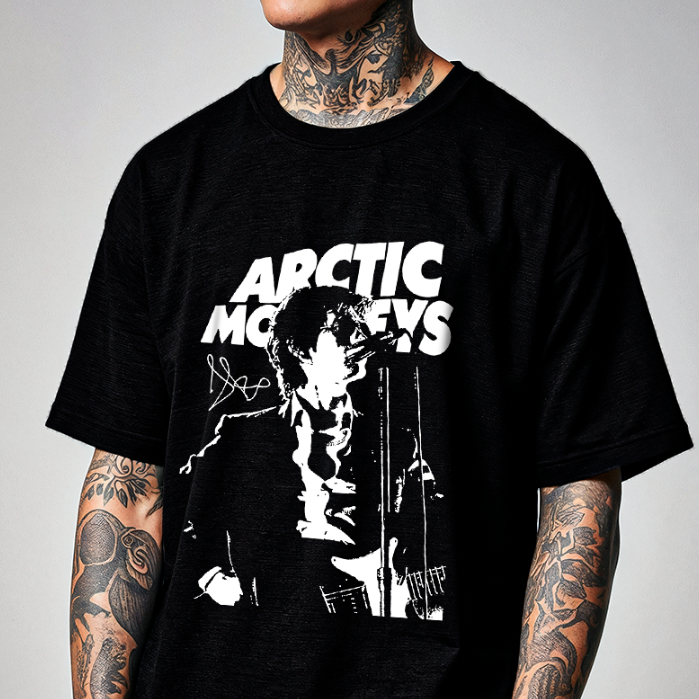 Camiseta ARCTIC MONKEYS Streetwear 100% Algodão Alex Turner Unissex Camisa Premium