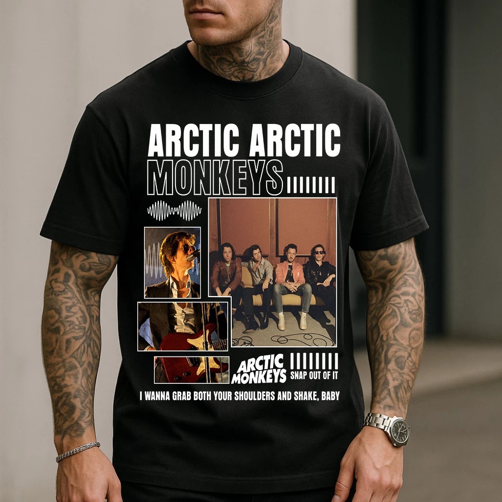 Camiseta Arctic Monkeys Snap Out Of It e Alex Turner Camisa Indie Rock Premium Unissex Plus Size