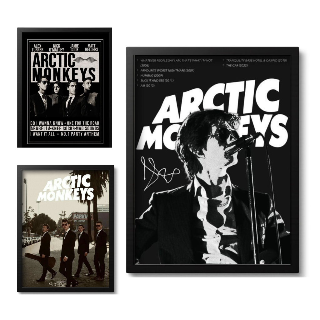 Poster Arctic Monkeys Banda Alex Turner Quadro com Moldura Alta Resolução