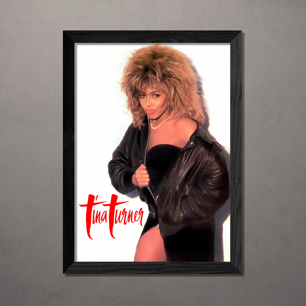 Quadro Decorativo Tina Turner A4 Com Vidro