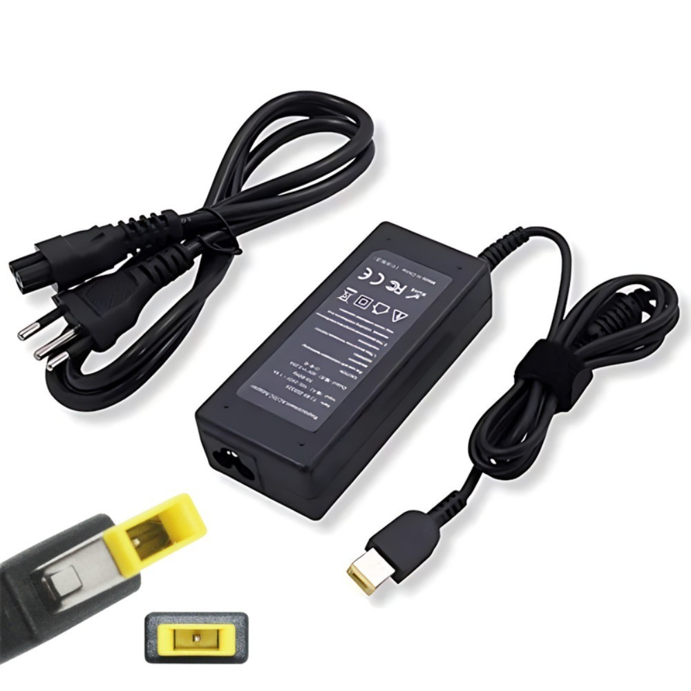 Fonte Carregador Para Lenovo 65W 20V 3.25A | G40/G50/G70 | Plug Retangular | 100-240V Universal