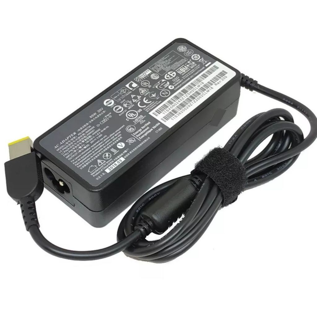Fonte para Notebook Lenovo 20v 3.25a 65w - Plug Amarelo Retangular
