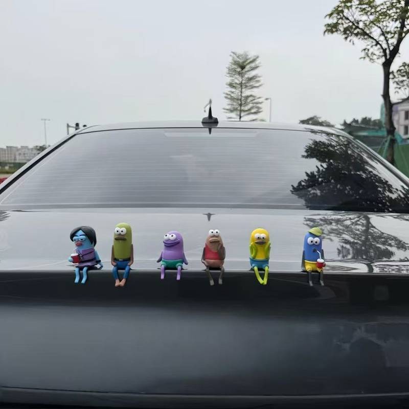 Car Decoration Residents of Beachburg Clownfish Car Center Console Decoration Car outside Car Tail Figurine Doll Ryet
