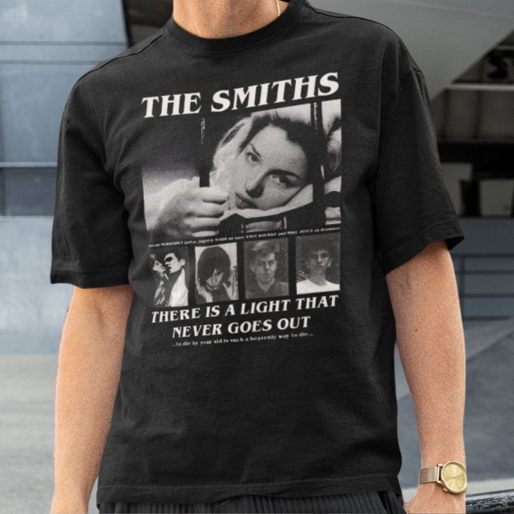 Camiseta Banda de Rock Vintage Musica There Is a Light That Never Goes Out Grunge Smiths