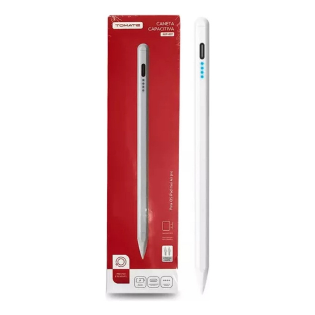 Caneta Touch Screen Para Ios Recarregável Ponta Fina Mip-007