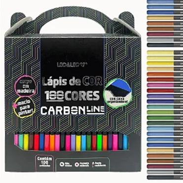 Lápis de Cor Carbon Line Ponta Macia 100 Cores - Leo&Leo