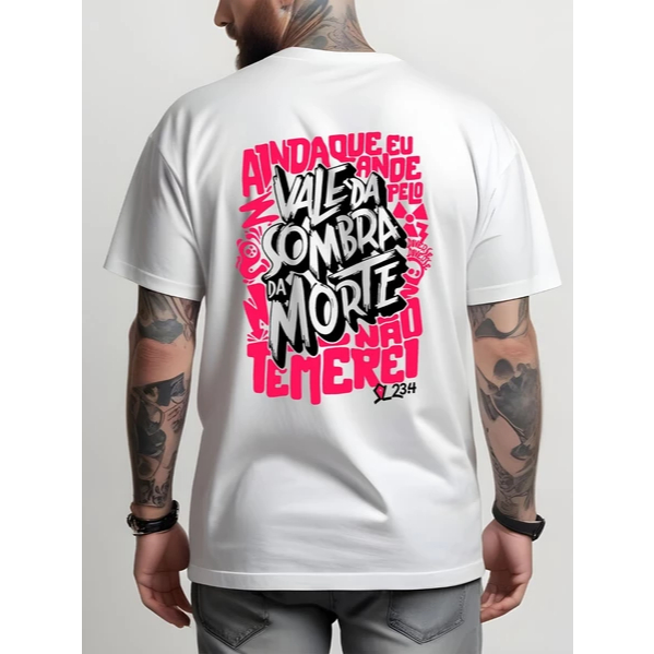 Camiseta Masculina NÃO TEMEREI Street Wear