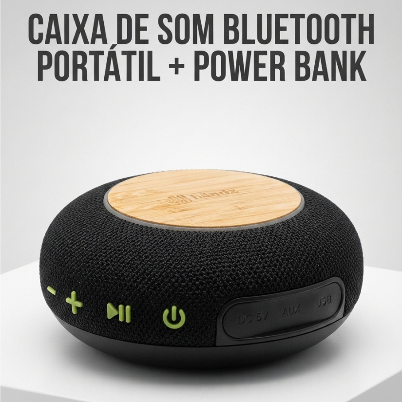 Caixa de Som Bluetooth Händz Urban Charger Portátil Power Bank