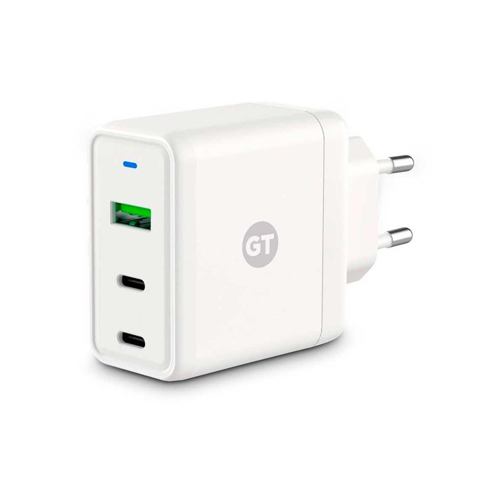 Carregador de Parede Universal Goldentec - USB e 2 Saídas USB-C - Fast Charge 65W - Branco - 55020