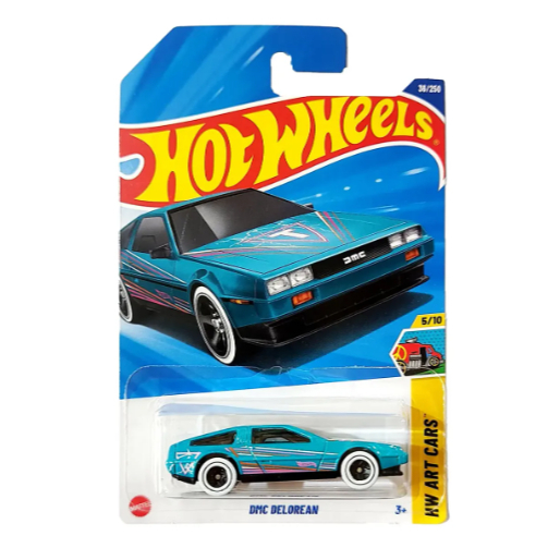 Hot Wheels DMC DeLorean - HYX59 Série Art Cars | Turquesa | 2025