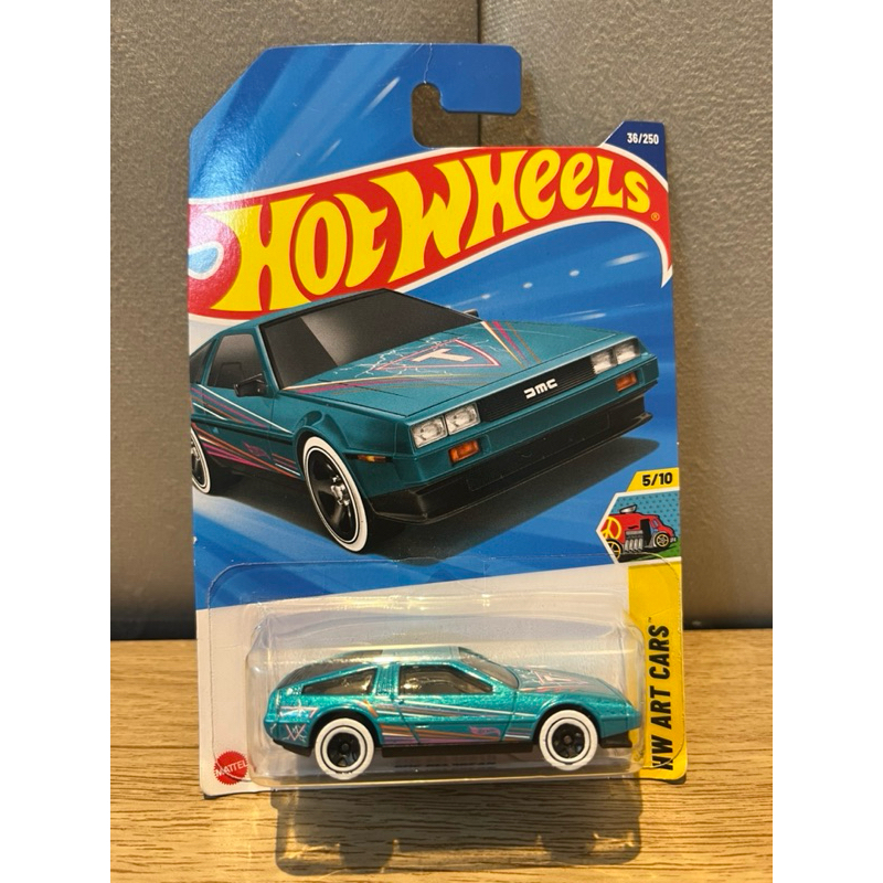Hot Wheels DHC DeLorean Azul Turquesa HW Art Cars Original 1:64 Lacrado