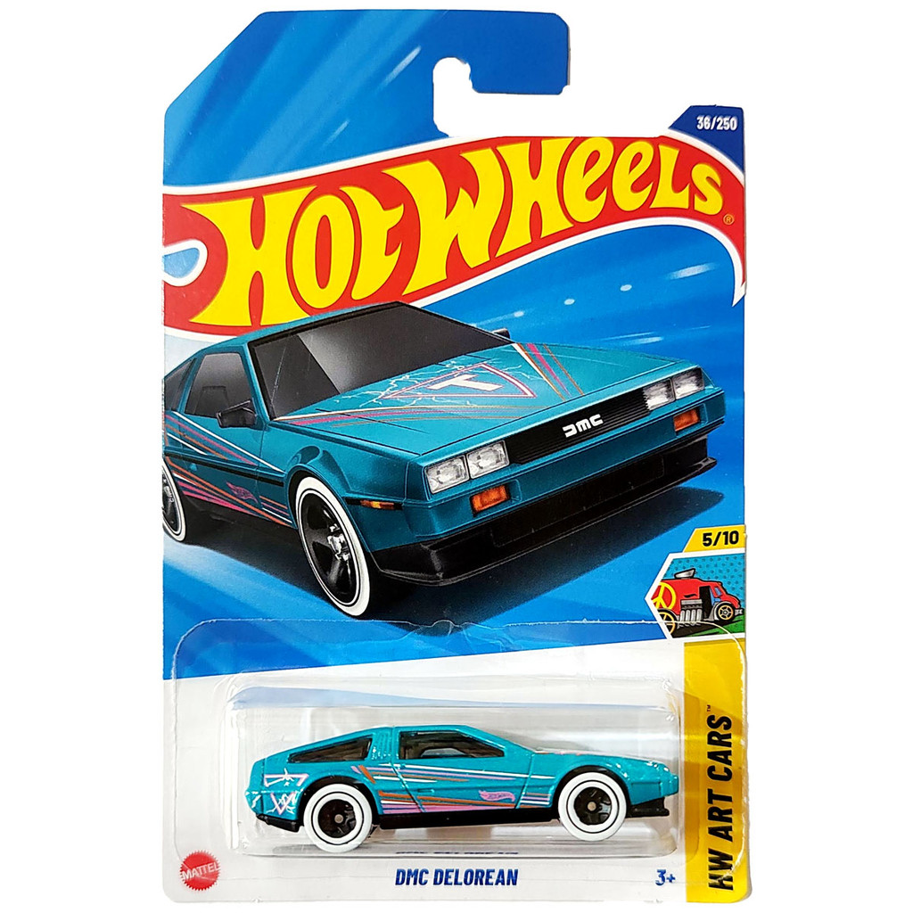 Hot Wheels Básico Mattel HW Art Cars DMC Delorean (Lote G - 2025)