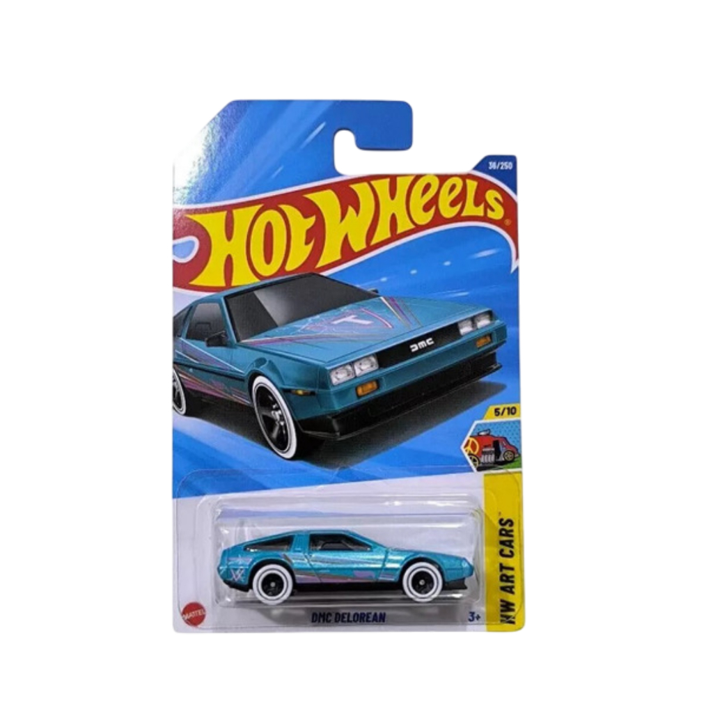 MINIATURA HOT WHEELS HW ART CARS 5/10 DMC DELOREAN 36/250 HYX59-N7C5