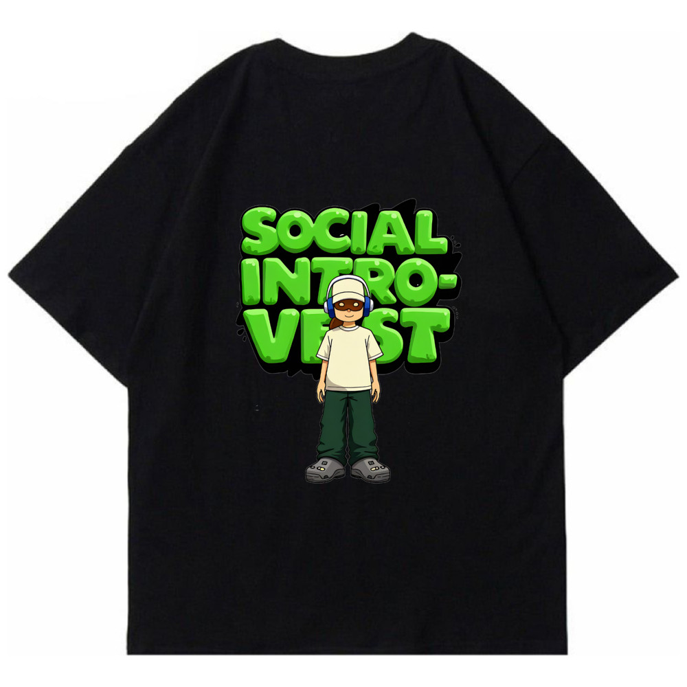 Camiseta Masculina Social Intro-Vist Streetwear 2025 Novo