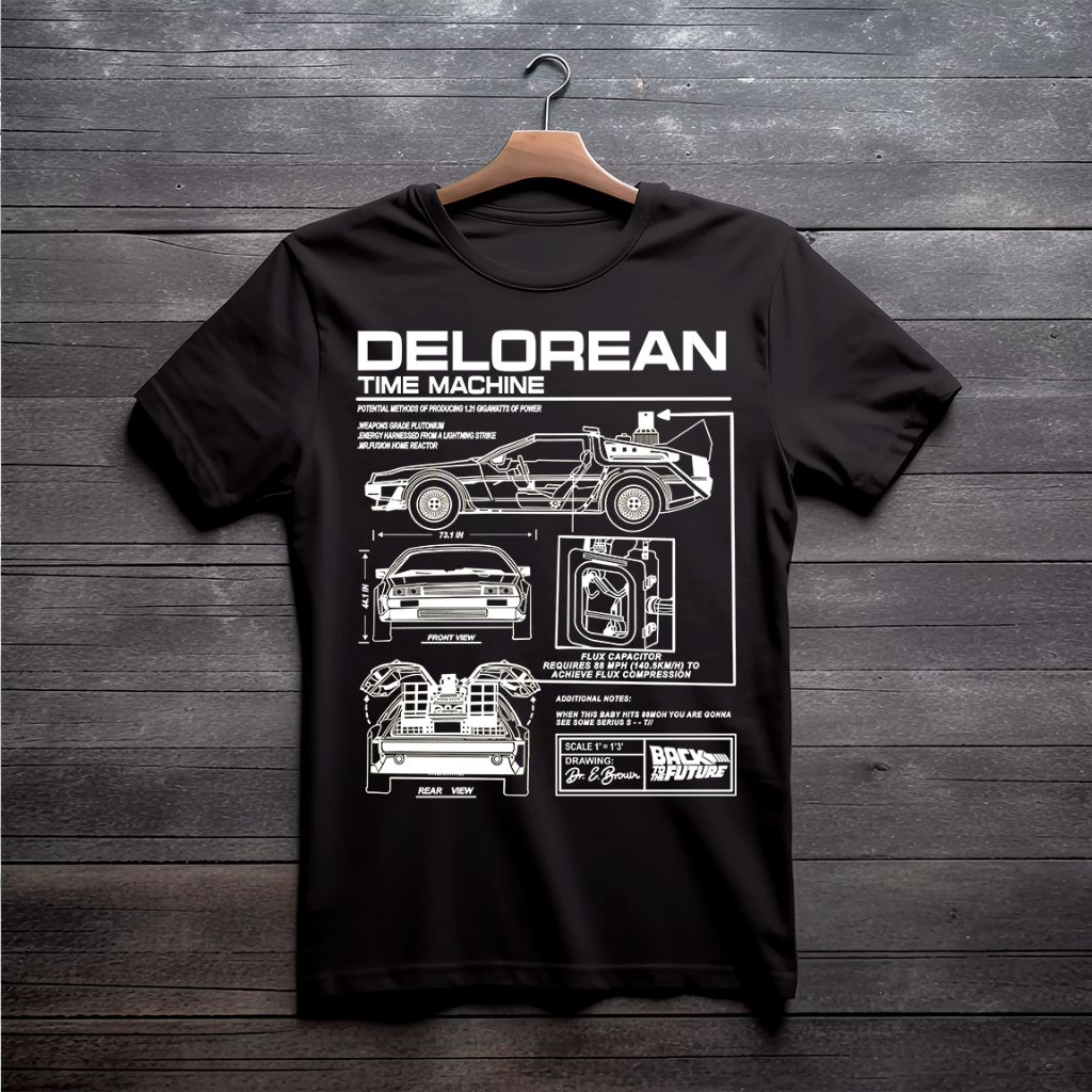 Camiseta Delorean Algodão Moda Carros 100% Algodão