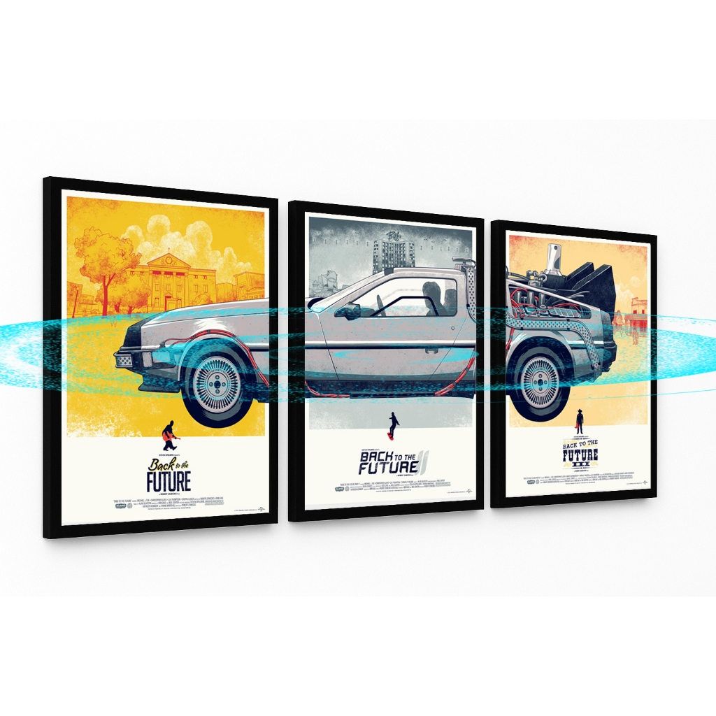 3 Quadros Decorativos Em Mdf De Volta Para O Futuro Delorean Back To The Future