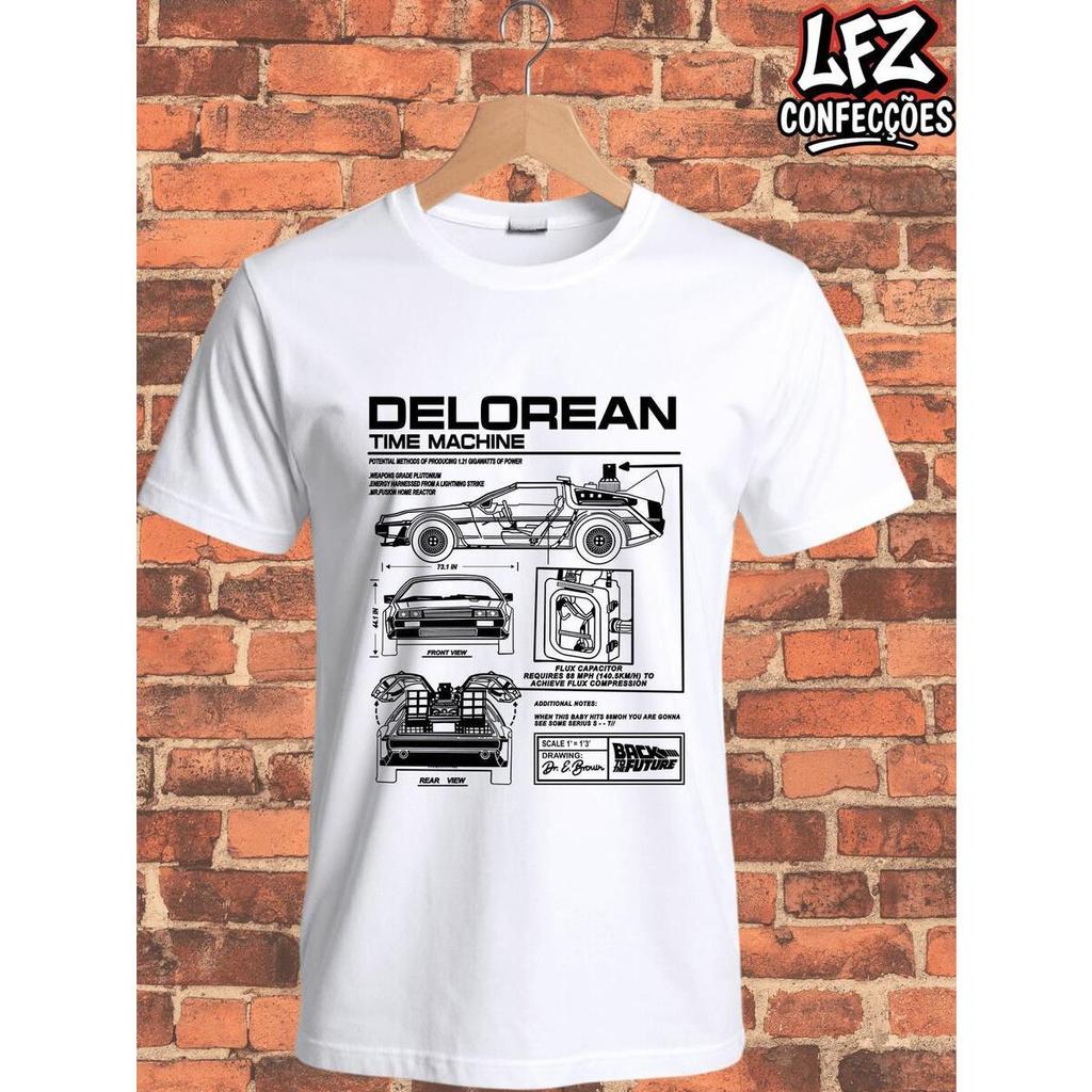 Camiseta DeLorean De Volta Para O Futuro Turbo Car Sped