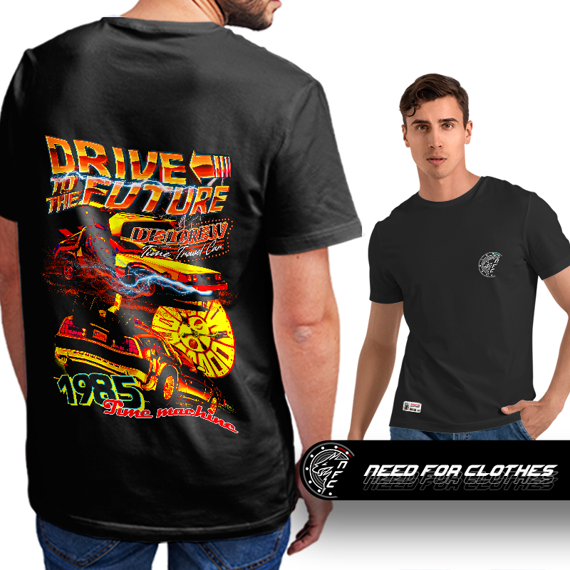 Camiseta DeLorean Back to the Future, Sci-Fi, Cultura Pop, Filme, Anos 80, Algodão
