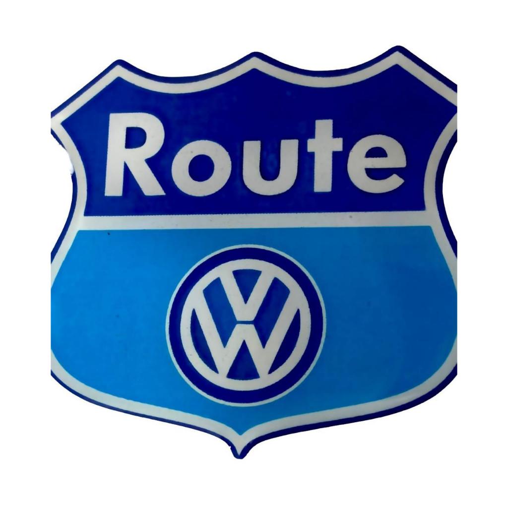 Kit 02 Adesivos Resinados 3D Route Emblema Azul Alto Relevo