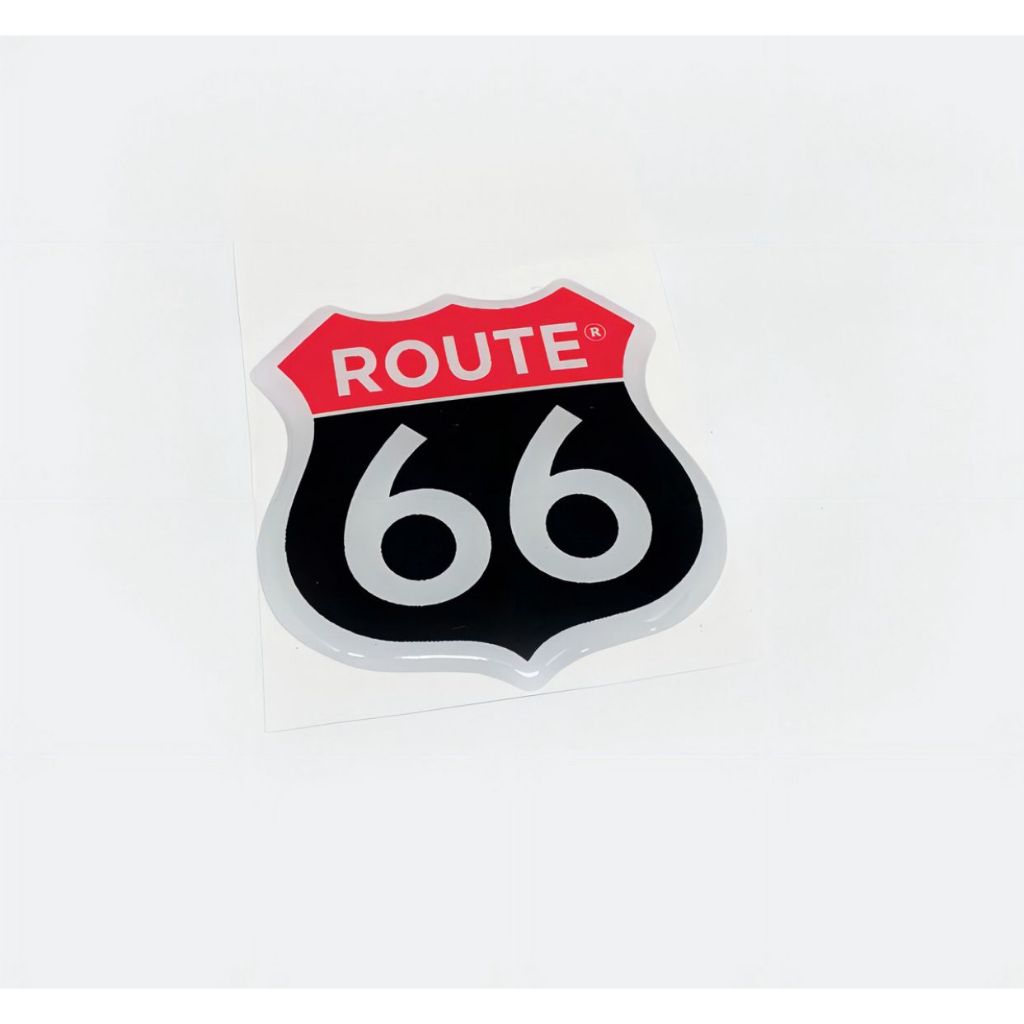 Adesivo 3D Route 66 Resinado 3222