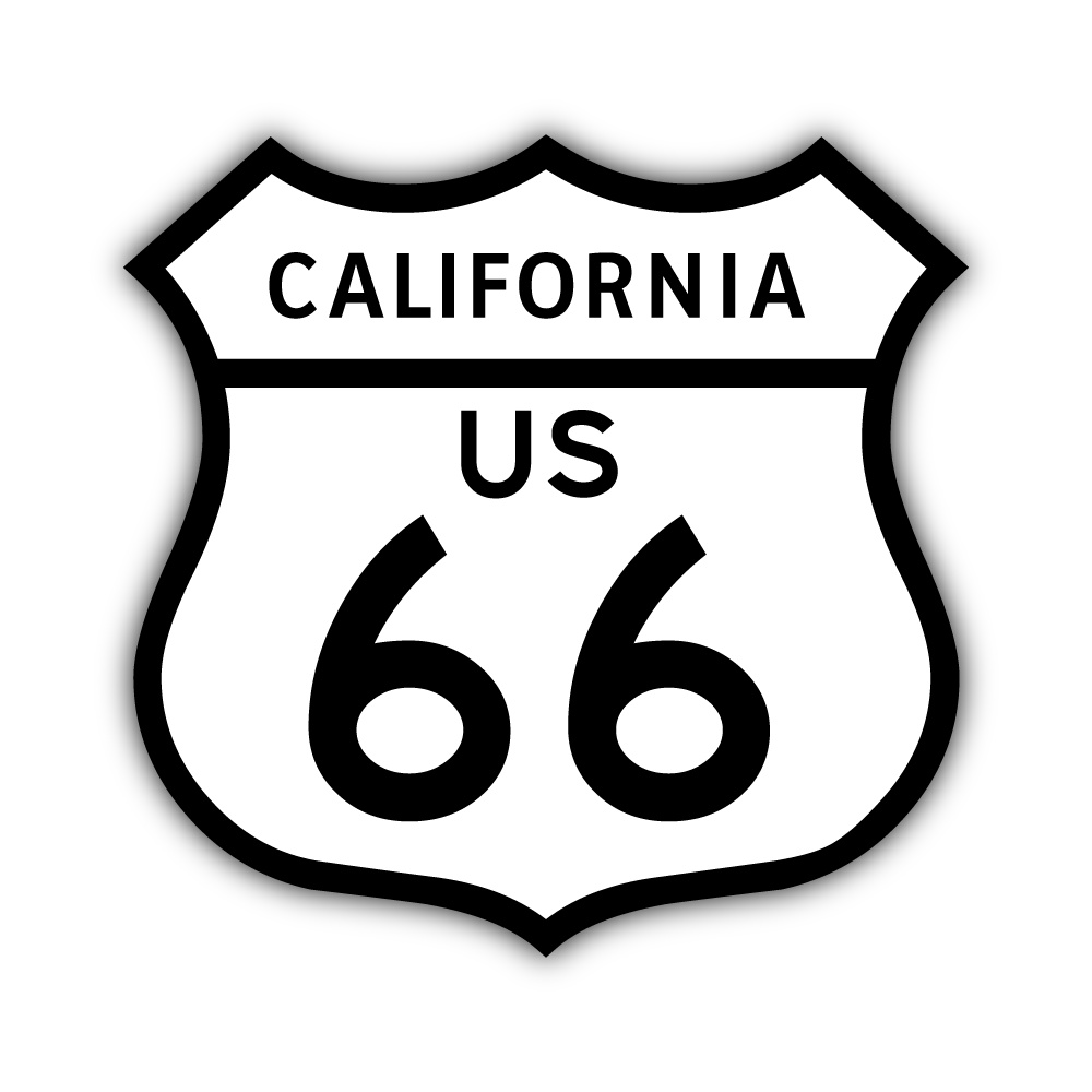 Placa Quadro Trânsito California Route 66 - Decoração