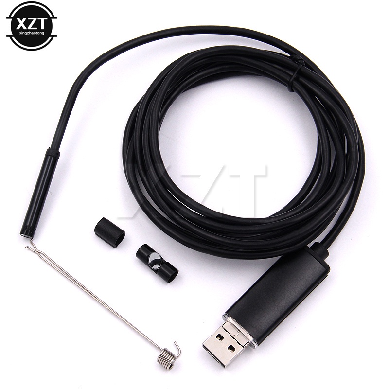 Lente Endoscópica USB De 5.5mm , Câmera Vermelha IP67 À Prova D'água 2 Em 1 Endoscópio 2m 5m 10m 6 LED Mini Cobra Para A