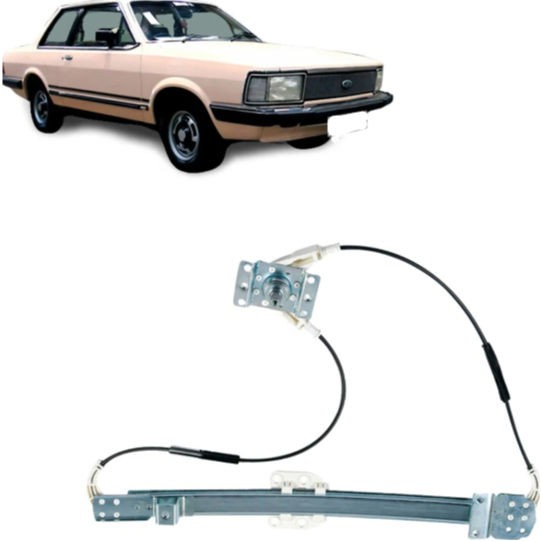 Máquina do Vidro Manual Dianteiro - Direito - Ford Del Rey 2pts 81 a 91 - Corcel 82 a 86 - Belina 82 a 91 - 30182