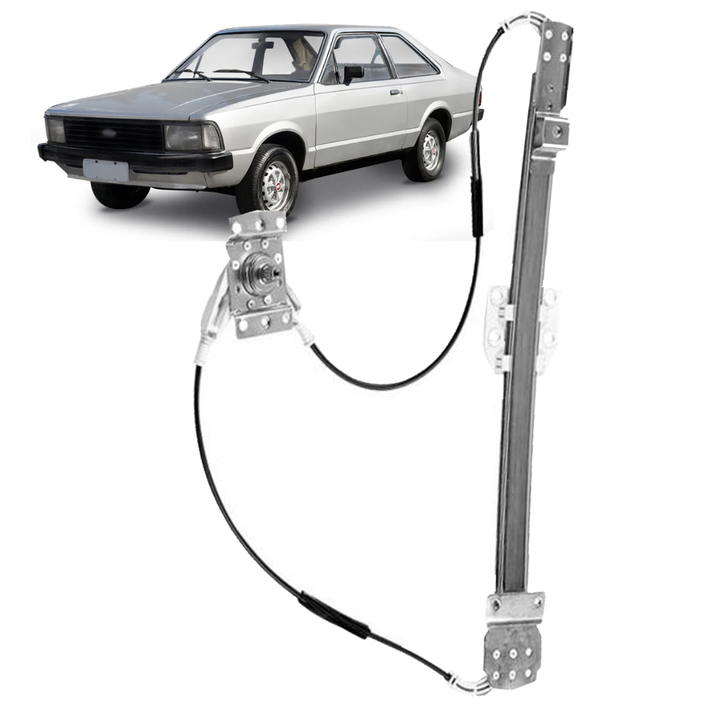 Máquina Vidro Manual Esquerdo Del Rey Corcel 2 Belina 2