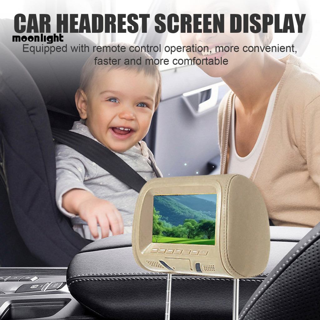 7 Dual Screen Car Headrest Dvd Player with Remote Control Mp5 Video 16 9 Lcd Display for Rear Seat Entertainment System