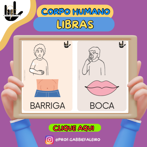 CORPO HUMANO LIBRAS- FICHAS E JOGO DA MEMÓRIA