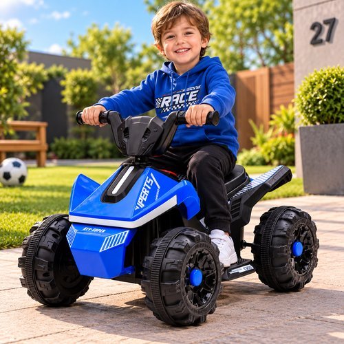 Quadriciclo Elétrico Infantil 6V 380W Azul Super Future Unitoys