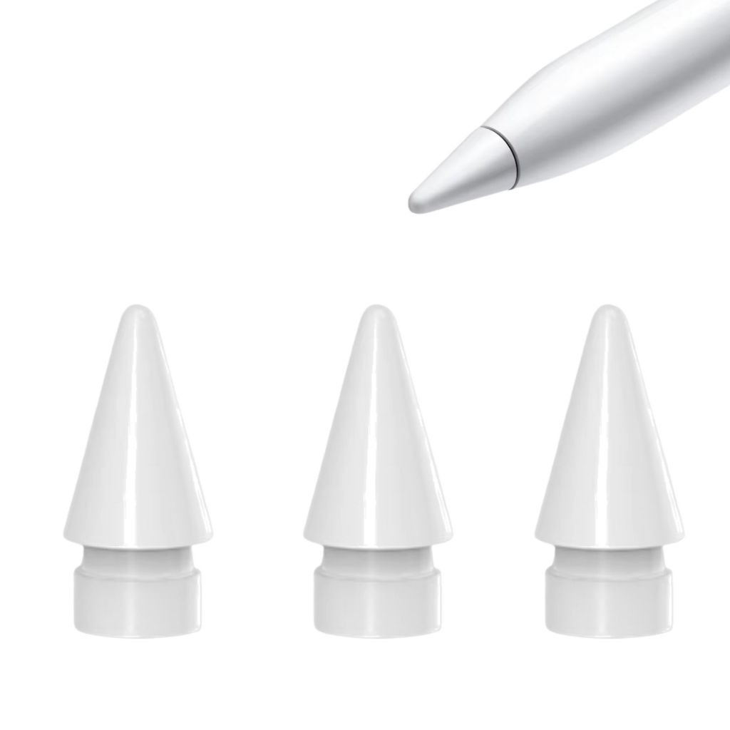 Kit 3 Pontas Reposição Para Caneta iPad Pencil, Fina, Alta Precisão, Zero Delay e Instalação Fácil