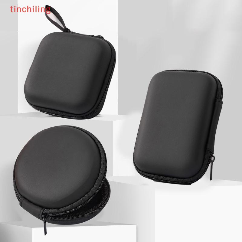 tinchiling12 Portátil Mini 3C Casca Dura Gadgets Digitais Saco De Armazenamento Couro Artificial Fone De Ouvido Carregad