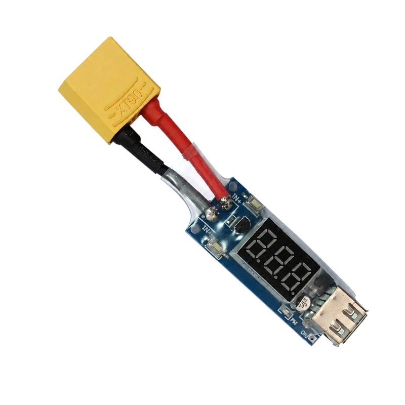Alimentação Li * XT90 Para USB Leitura Entrada Digital XT90 Macho-A Fêmea 5V 2A Saída E Boa