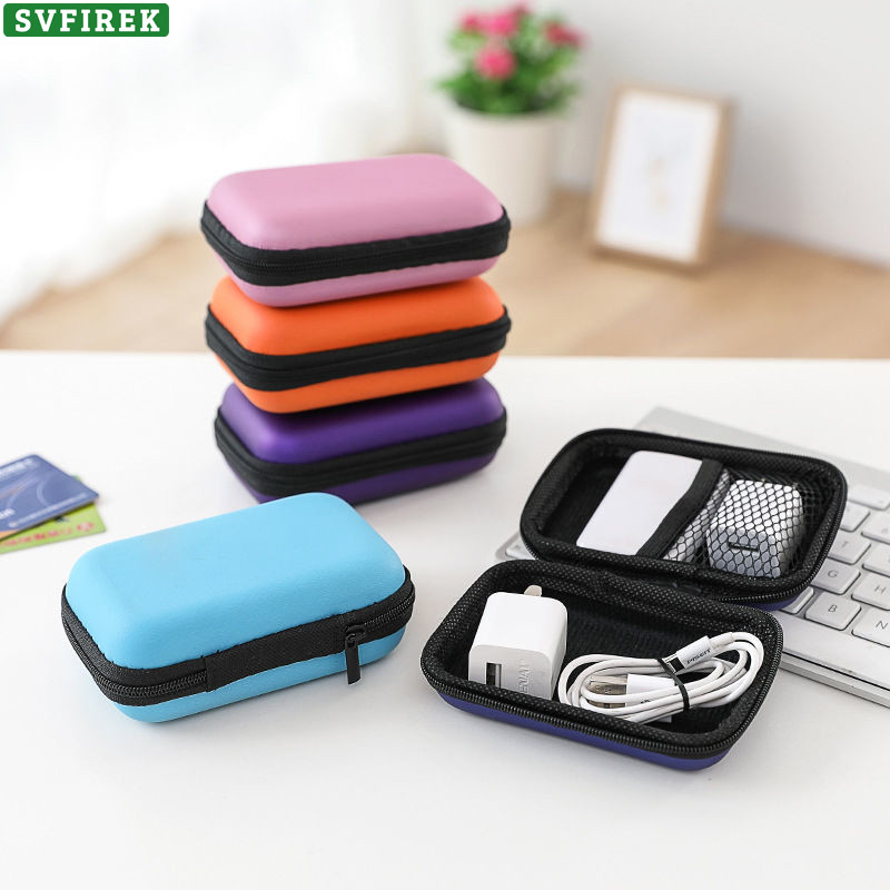 Estojo De Armazenamento Portátil De EVA PU , Fone De Ouvido , Cabo USB , Acessórios Digitais , Bolsa Organizadora , Caix