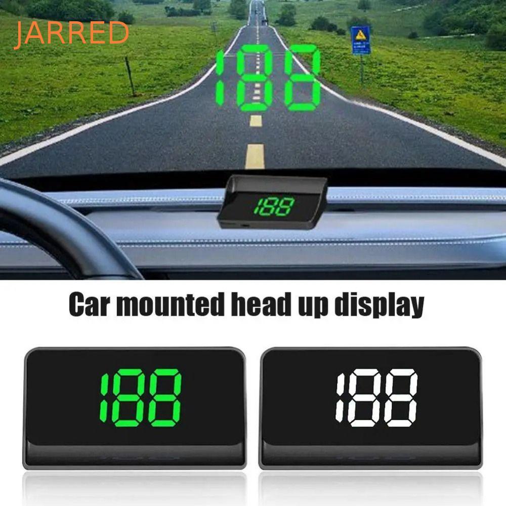 JARRED Car Head Up Display , Velocímetro Digital Portátil HUD , Plástico KMH/MPH Detector GPS